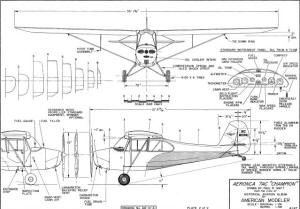 Aeronca 7AC Champion Plans from January 1968 American Aircraft Modeler