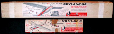 This must be a rare pair: the Carl Goldberg Skylane 62 and the 1/2A Skylane kits - Airplanes and Rockets
