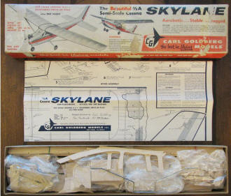 Carl Goldberg 1/2A Skylane original box and parts - Airplanes and Rockets
