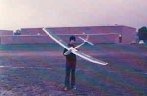 Kirt Blattenberger with Airtronics Aquila at Southern Senior High School, 1976