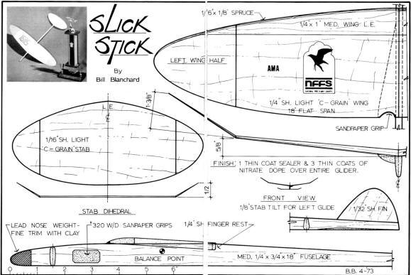 Slick Stick HLG, October 1973 American Aircraft Modeler - Airplanes and Rockets