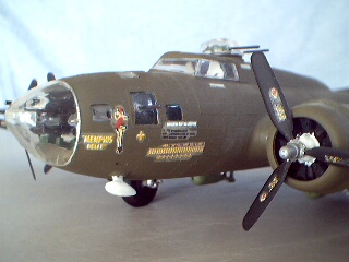 Revell plastic B-17 Flying Fortress model nose by Philp & Kirt Blattenberger
