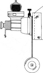 Beechcraft Musketeer, If landing gear is used, strut clamps in place between engine tank and motor mount, March 1969 AAM - Airplanes and Rockets