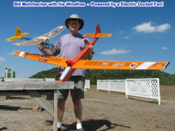 Bill Mohrbacher with his Marks Models Windfree - Powered by a Electric Ducted Fan - Airplanes & Rockets