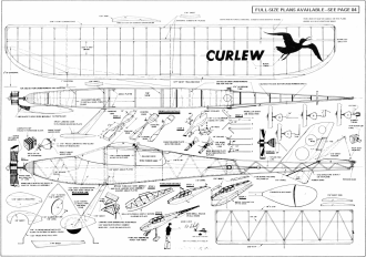 Curlew Plans from September 1973 American Aircraft Modeler - Airplanes and Rockets