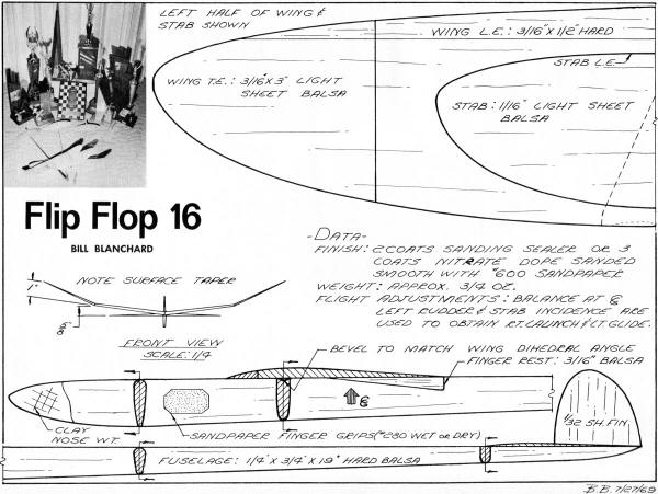Flip Flop 16 Plans, November 1969 AAM - Airplanes and Rockets