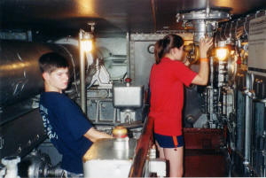 Philip & Sally in USS North Carolina - Airplanes and Rockets