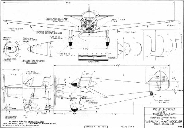 Ryan S-CW145 4-View, Sheet 2 - Airplanes and Rockets