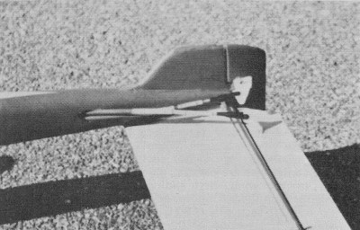 Saab J21-A, The rudder crossbar runs under the stab (the model is on its back in the photo) - Airplanes and Rockets