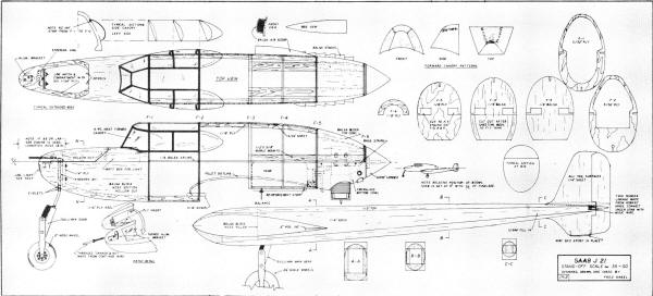 Saab J21-A Plans (sheet 1) - Airplanes and Rockets