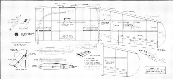 Saab J21-A Plans (sheet 2) - Airplanes and Rockets