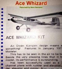 Ace Whizard Magazine Ad : Ace Whizard (Steve Swinamer) - Airplanes and Rockets
