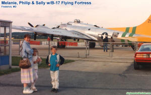 Philip, Sally & Melanie with a B-17 - Airplanes and Rockets