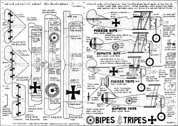 Bipes & Tripes Plans - Airplanes and Rockets