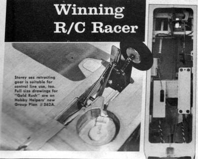 Winning R/C Racer - "Gold Rush III" Retractable Gear (March 1962 American Modeler) - Airplanes and Rockets