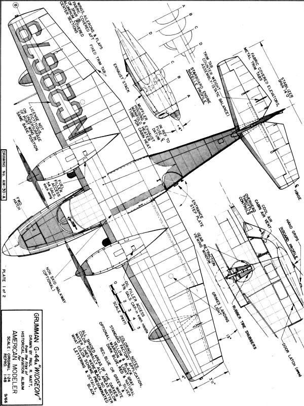 Grumman Widgeon 3-View (page 2) - Airplanes and Rockets