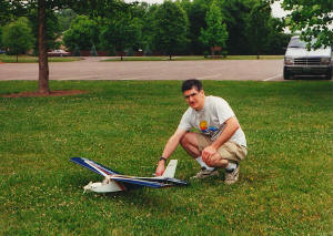 Kirt with Carl Goldberg Mirage 550, Fairfield, OH 2000 - Airplanes and Rockets