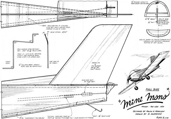 Mini-Mono Plans (Plate 2) - Airplanes and Rockets