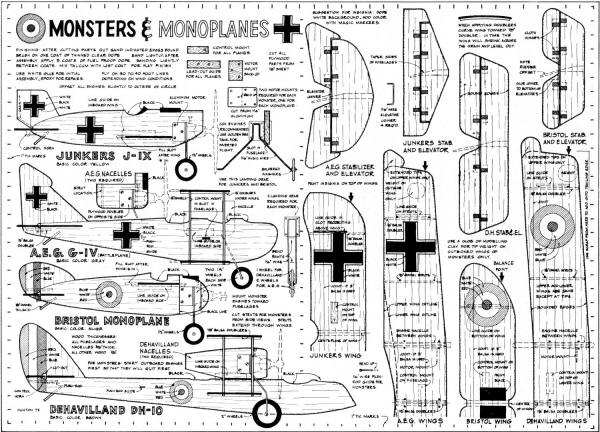 Monsters and Monoplanes Plans - Airplanes and Rockets