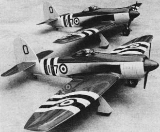 Two spectacular models of the Sea Fury - Airplanes and Rockets