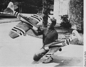 1972 AMA Nationals Stunt Winner Al Rabe with His Sea Furys - Airplanes and Rockets