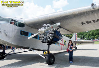 Supermodel Melanie with the Ford Trimotor - Airplanes and Rockets