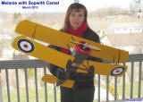 Supermodel Melanie with Sopwith Camel (bottom view) - Airplanes and Rockets