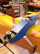 Bee-Tween front view with Snoop pilot (Steve Swinamer) - Airplanes and Rockets