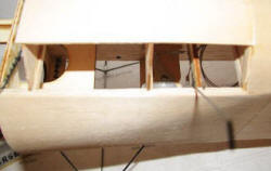 Peter Rake Sopwith Camel for control line showing bellcrank installation (top) - Airplanes and Rockets