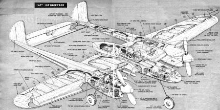 "AT" Interceptor Construction Drawing - Airplanes and Rockets