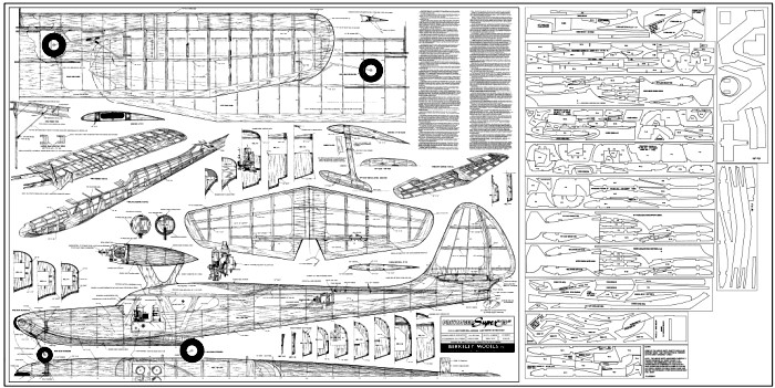 Berkeley Models "Super Privateer" Plans - Airplanes and Rockets