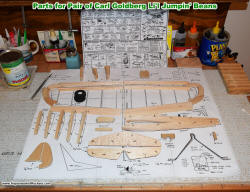 Parts were all cut and prepared for both models - Airplanes and Rockets