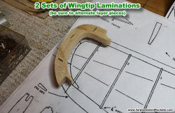 2 sets of wingtip balsa laminations - Airplanes and Rockets