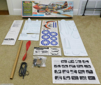 Comet P-40E Tiger Shark kit parts and plans - Airplanes and Rockets