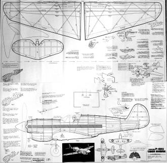 Comet P-40E Tiger Shark Plans and Instructions - Airplanes and Rockets