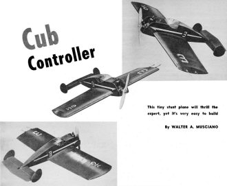 Cub Controller Article & Plans, September 1949 Air Trails - Airplanes and Rockets