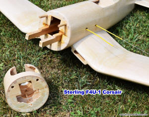 Cowl and engine mounting rails on Sterling F4U-1 Corsair Sterling F4U-1 Corsair - Airplanes and Rockets