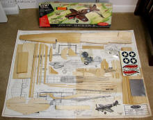 Top Flite P-40 Warhawk control line kit parts & plans - Airplanes and Rockets
