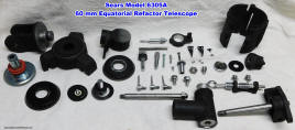 Sears Model 6305A Equatorial Telescope Components Disassembled - Airplanes and Rockets