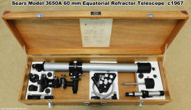 Sears "Discoverer"  6305A 60 mm Equatorial Refractor Telescope (bottom tray) - Airplanes & Rockets