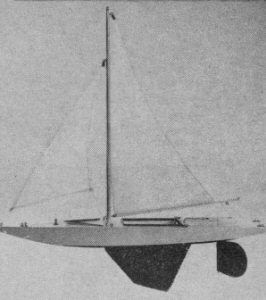 Self-tacking "Gee-Gee" racing sloop is latest form Dumas Products - Airplanes and Rockets
