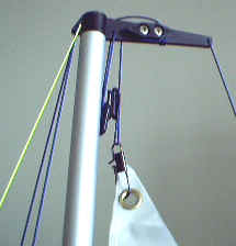 Thunder Tiger Victoria RC Sailboat - mainsail tack and head attachment modification - Airplanes and Rockets