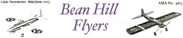 Bean Hill Flyers May/June 2013 Newsletter - Airplanes and Rockets