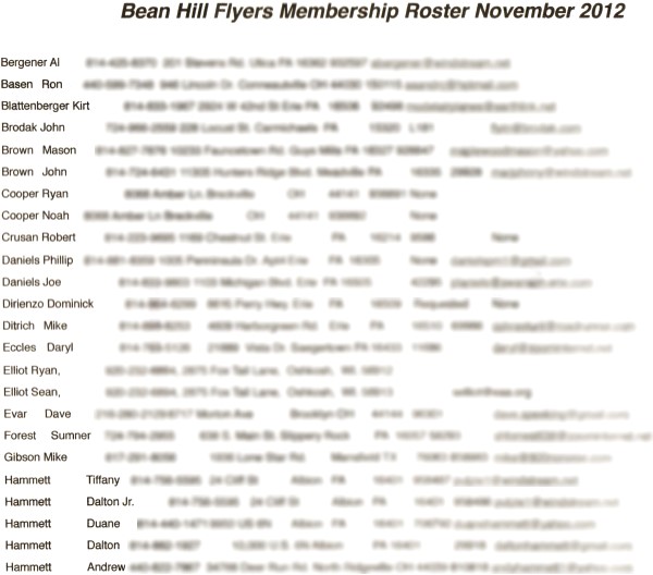 Bean Hill Flyers November / December Newsletter (p4) - Airplanes and Rockets