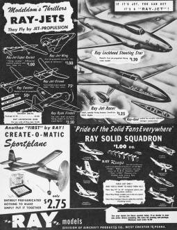 Ray Models Advertisement, November 1946 Air Trails - Airplanes and Rockets