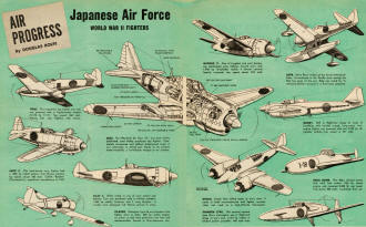 Air Progress Japanese Air Force World War II Fighters, December 1954 Air Trails - Airplanes and Rockets