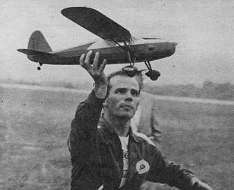 Edward Stoll of Detroit testing his Fairchild 24 - Airplanes and Rockets
