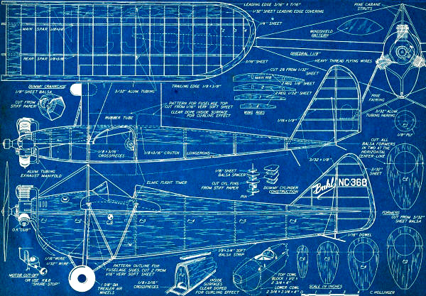 Buhl Bull Pup Plans, October 1950 Air Trails - Airplanes and Rockets