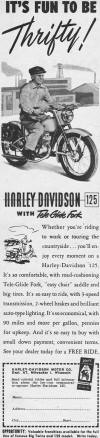 Harley-Davidson Ad, from April 1951 Air Trails - Airplanes and Rockets