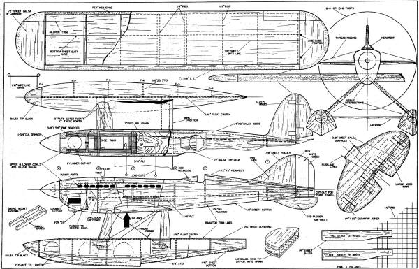 Macchi Castoldia Plans Sheet #1 - Airplanes and Rockets
